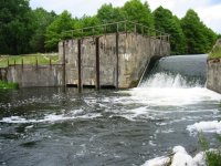 Old weir with a waterfall